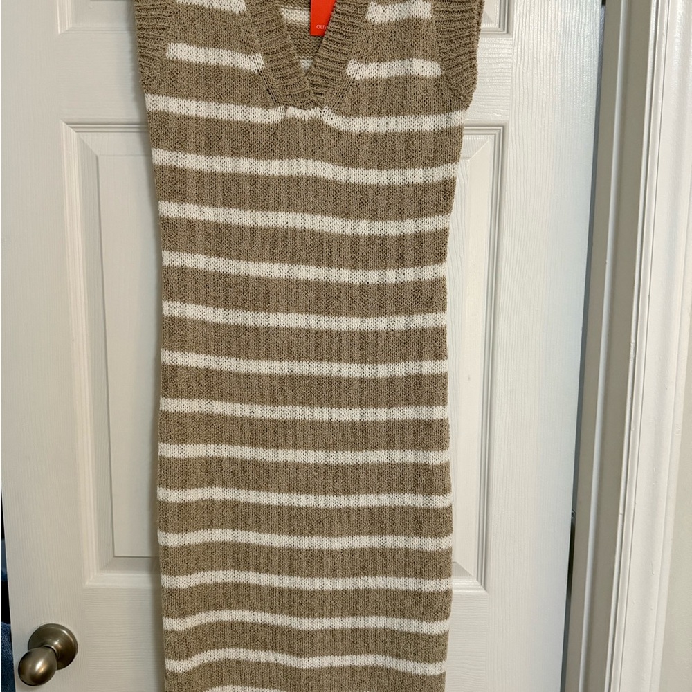 Striped Sleeveless Knit Dress